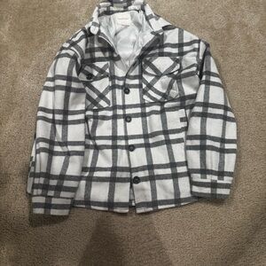 Thread & Supply Black and White Checkered Jacket